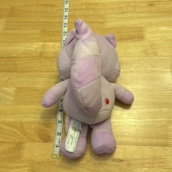 Bright Heart Raccoon Care Bear Cousins 8” plush, clean, washed, normal wear etc - Picture 12 of 12